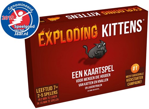 Exploding Kittens - Kartenspiel mit Katzen, Explosionen und Laserstrahlen - niederländisch - Für die ganze Familie