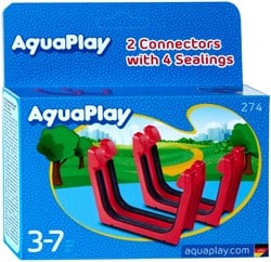 AquaPlay-Anschlussstück mit Gummidichtungen - 2 Stück