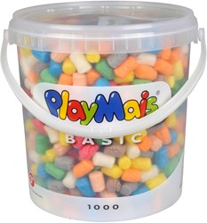 PlayMais Basic 1000 Bastelset für Kinder ab 3 Jahren | Basteleimer mit über 1000 Stück zum Basteln | Natürliches Spielzeug | Fördert Kreativität & Motorik | Geschenk für Mädchen & Jungen