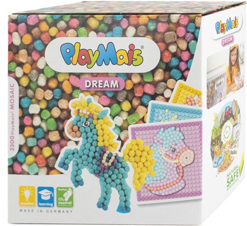 PlayMais Mosaik Bastelset Pony - kreatives Spielzeug für Kinder