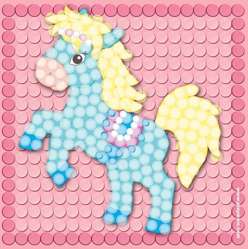 PlayMais Mosaik Bastelset Pony - kreatives Spielzeug für Kinder-2