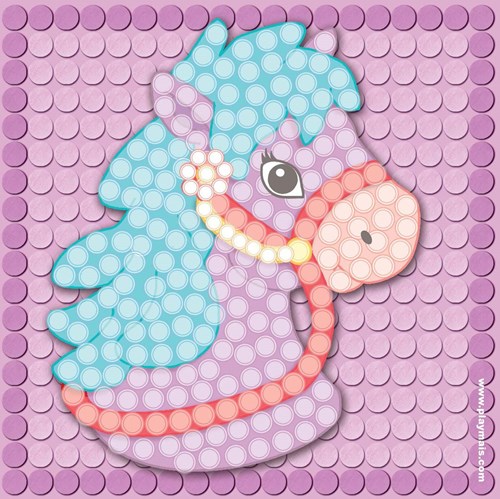PlayMais Mosaik Bastelset Pony - kreatives Spielzeug für Kinder-3