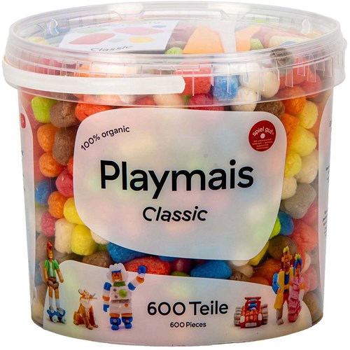 PlayMais seau de loisirs créatifs avec plus de 600 pièces de jouet colorées