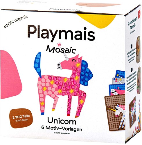PlayMais Bastelset Einhorn Mosaik - 2300 bunte Teile Spielzeug-3