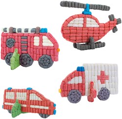 PlayMais set créatif pompiers cartes à décorer carton créatif
