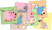 PlayMais cartes à décorer mosaïque ferme - set créatif pour enfants