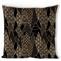 Ambiente Kissenbezug Weihnachten schwarz gold Luxus Baumwolle Design
