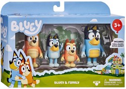 Moose Toys ensemble de figurines famille Bluey 4 pièces - jouets Bluey