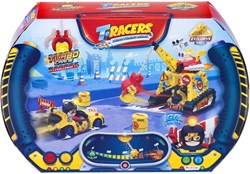 T-Racers Turbo Crane Spielset - Rennbahn und Kran - mehrfarbig