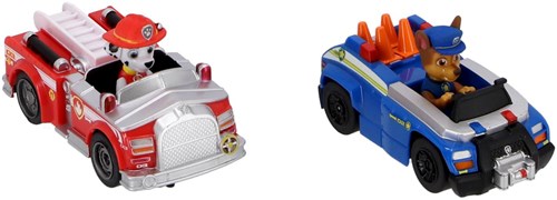 Carrera 369-3033 FIRST PAW PATROL On the Track 2,4m Rennstrecken-Set | 2 ferngesteuerte Fahrzeuge mit Chase und Marshall | mit Handregler & Streckenteilen | Spielzeug für Kinder ab 3 Jahren-3