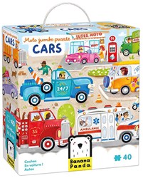 Banana Panda puzzle voitures - jouet éducatif carton 40 pièces