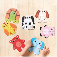 Banana Panda jouet puzzle animaux pour tout-petits - puzzles en carton colorés-3