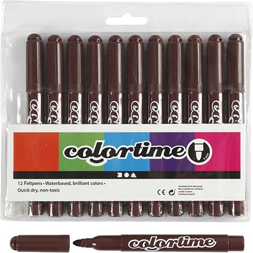 Creativ Company Filzstifte dunkelbraun Jumbo 12 Stück Marker-3