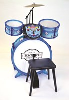 Bontempi batterie jouet avec tuteur électronique bleu 4 pièces-3