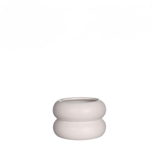 Chubby bloempot gebroken wit Ø9xH6,4cm