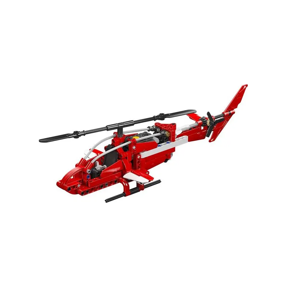 Vedes blocs de construction hélicoptère rouge - 266 pièces - jouet créatif