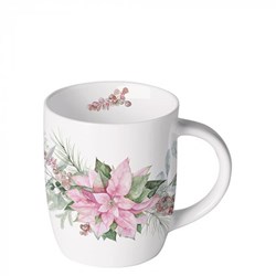 Ambiente Mok 200ml Pink poinsettia