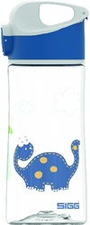 SIGG gourde enfant Dino 0,45L - Tritan - bleu transparent - avec paille