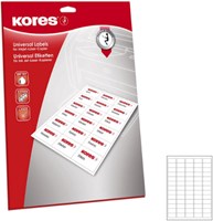 Kores 100 vel etiketten A4 wit 38.1x21.2mm