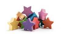 Ocamora jouet étoiles, cœurs et lunes en carton multicolore-3