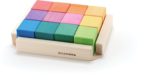 Ocamora cubes jouet en bois éducatif multicolore dès 3 ans-2
