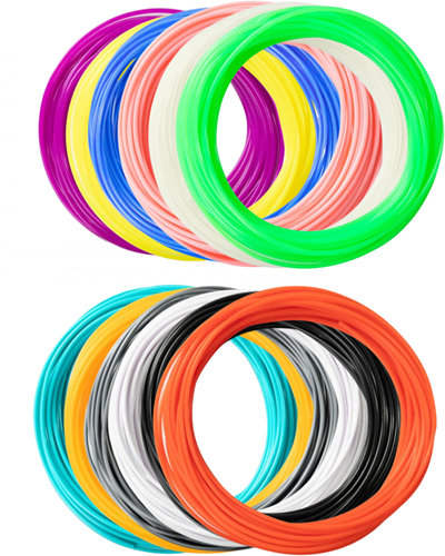 3D&Print filament PLA pour stylo et imprimante 3D 10 mètres 14 couleurs