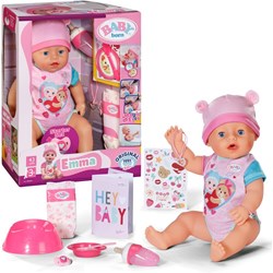 BABY born Babypuppe Emma 43 cm - interaktive Puppe mit Zubehör