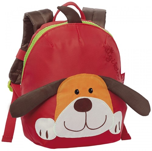 SIGIKID 24219 Mini Rucksack Hund Bags Mädchen und Jungen Kinderrucksack empfohlen ab 2 Jahren rot/braun