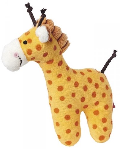 sigikid Mini-Rassel Giraffe, Red Stars