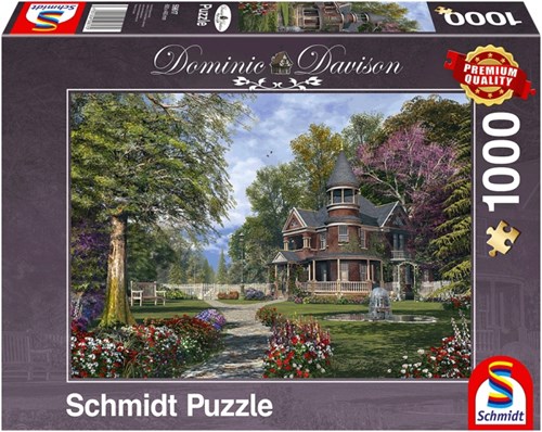 Schmidt puzzle Manoir avec tour - 1000 pièces - nostalgie