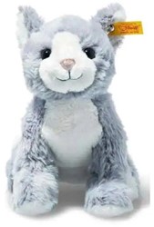 Steiff pluche Cassie cat, light blue - 26 cm