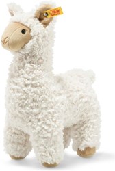 Steiff peluche Soft Cuddly Friends Leandro lama - doudou 29 cm blanc
