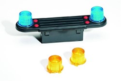 Bruder 02801 - Light and Sound Modul (trucks) inklusive Batterie, mit 4 Funktionen Polizei-Yelp, Motorengeräusch, Polizei- und Feuerwehrsirene