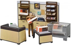 Bruder bworld UPS Paketshop Spielzeug Logistik Set
