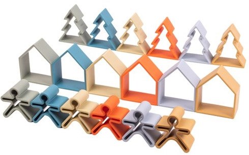 Dena ensemble de jouets silicone nature enfant maison arbre - jeu créatif