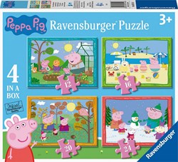 Ravensburger 4-en-1 puzzle pour enfants Peppa Big : 4 saisons (12+16+20+24 pièces)