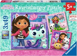 Ravensburger Gabby's Dollhouse Kinderpuzzle - 3x49 Teile Puzzle ab 5 Jahren