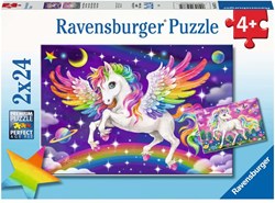 Ravensburger puzzle Licorne et Pégase - Puzzle enfant - 2x24 pièces