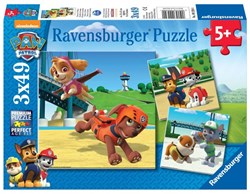 Puzzel 3x49 stukjes Paw Patrol team op 4 poten