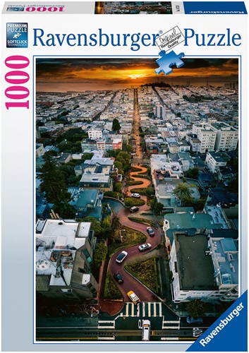 Puzzel 1000 stukjes Lombard Street San Francisco