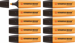 STABILO Boss Original Textmarker orange 10 Stück - nachfüllbar und langlebig