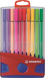 STABILO Pen 68 - Premium-Filzschreiber - ColorParade - rot/blau - mit 20 Farben