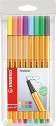 STABILO point 88 pastel etui 8 stuks