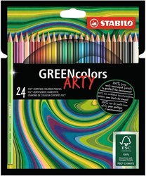 Stabilo crayons de couleur FSC certifiés ARTY étui 24 couleurs