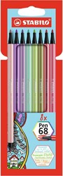 Stabilo étui premium feutres avec 8 nouvelles couleurs pen 68