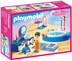 Playmobil Dollhouse Badezimmer Spielset mit Badewanne und Zubehör
