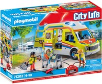 Playmobil City Life Rettungswagen Spielzeug mit Licht und Sound 71202