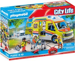 Playmobil City Life Rettungswagen Spielzeug mit Licht und Sound 71202