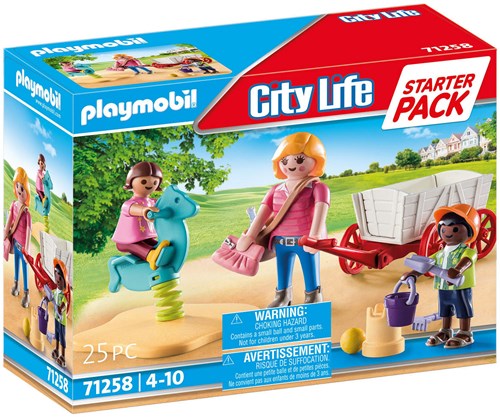 Playmobil Starterpack Erzieherin mit Bollerwagen - City Life 71258 Spielzeug