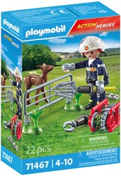Playmobil Action Heroes Feuerwehr Tierschutz Spielset für Kinder